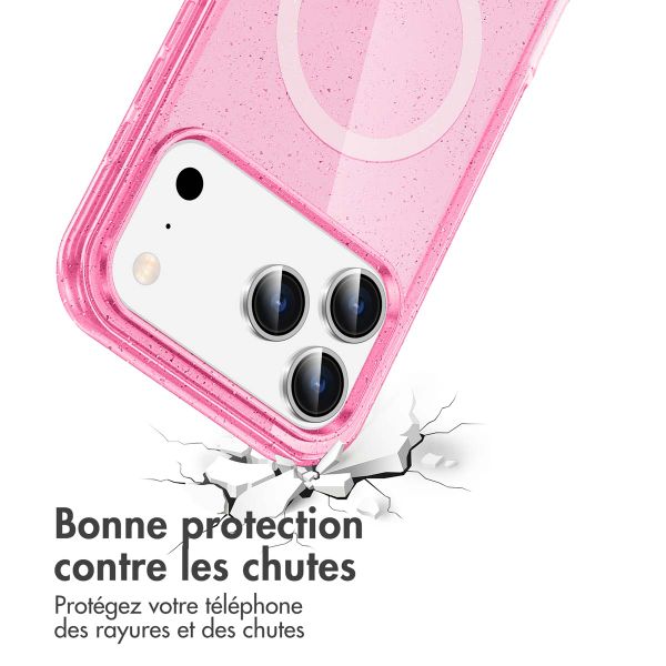 imoshion Coque Pailletée avec MagSafe Apple iPhone 17 Pro - Rose
