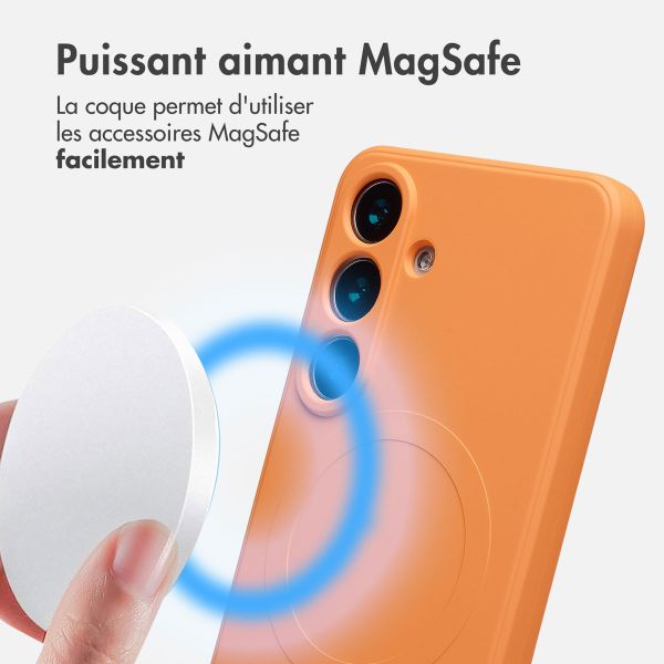 imoshion Coque Couleur avec MagSafe Samsung Galaxy S25 - Neon Orange
