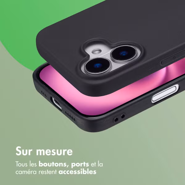 imoshion Coque Couleur Apple iPhone 16 - Noir