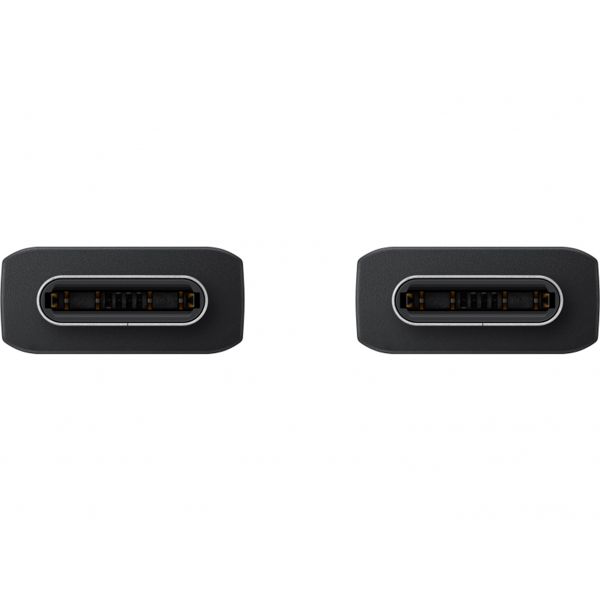 Samsung Original câble USB-C vers USB-C - 1.8 meter - 25 Watt - Noir + Original l'Adapteur de charge radpide USB-C emballage d'usine - 25 Watt - Noir