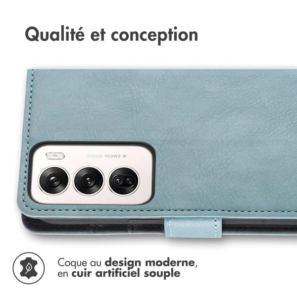 imoshion Étui de téléphone portefeuille Luxe Oppo Reno 12 - Bleu clair