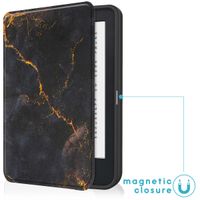 imoshion Étui á rabat Kobo Clara 2E / Tolino Shine 4 - Black Marble
