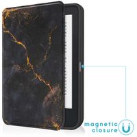 imoshion Slim Soft Sleepcover Kobo Clara 2E / Tolino Shine 4 - Black Marble