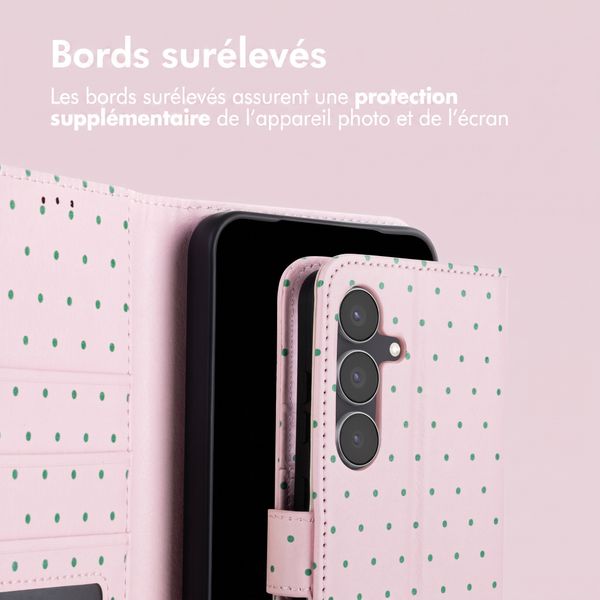 imoshion Étui de télephone portefeuille Design Samsung Galaxy S25 FE - Happy Dots