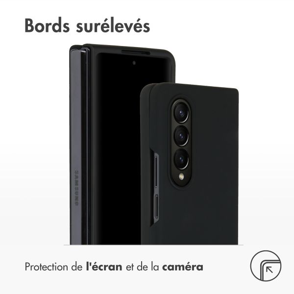 Accezz Coque Liquid Silicone Samsung Galaxy Z Fold 4 - Noir