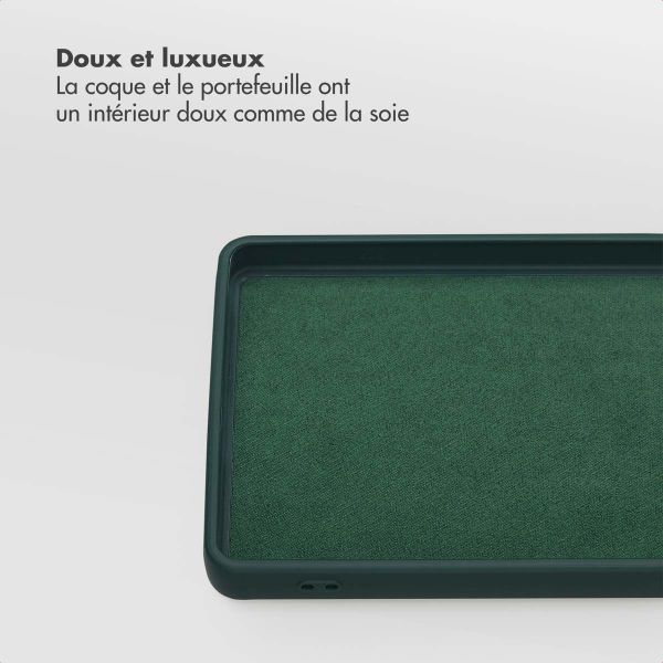 Selencia Étui portefeuille amovible Olyn avec MagSafe Samsung Galaxy S24 Ultra - Vert
