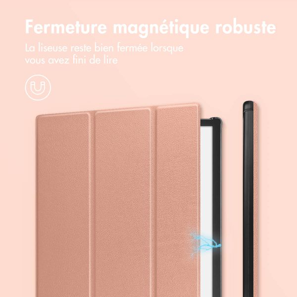 imoshion Étui de liseuse portefeuille Slim Hard Pocketbook InkPad X Pro - Rose Doré