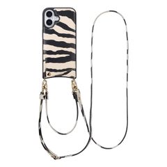 Selencia Coque de télephone Nova avec cordon et porte-cartes Apple iPhone 17 - Zazzy Zebra