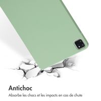 Accezz Coque Liquid Silicone avec porte-stylet iPad Pro 11 (2018/2020/2021/2022) - Vert clair