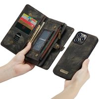 CaseMe Etui de téléphone de luxe en cuir deux iPhone 13 Pro Max