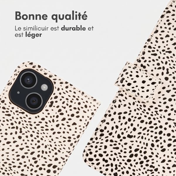imoshion Étui de télephone portefeuille Design Apple iPhone 15 - Desert Dots