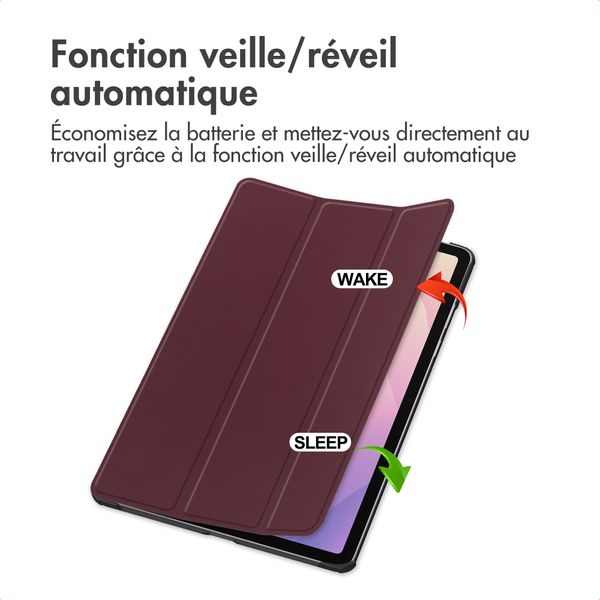 imoshion Coque tablette Trifold Samsung Galaxy Tab S11 - Bordeaux