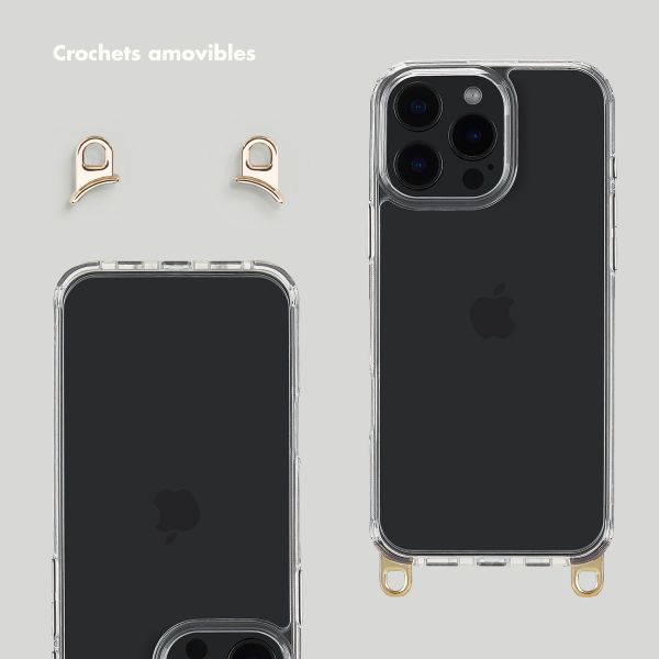 Selencia Coque arrière avec crochets amovibles Apple iPhone 16 Pro Max - Transparent