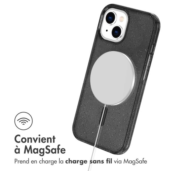 imoshion Coque Pailletée avec MagSafe Apple iPhone 15 - Glitter Noir