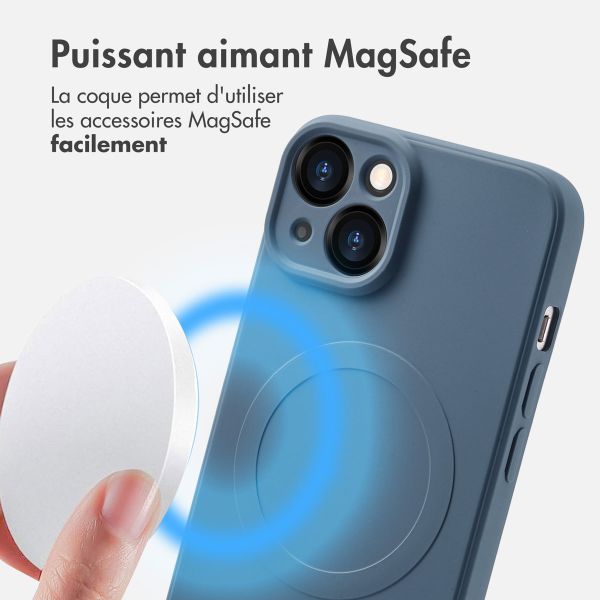 imoshion Coque Couleur avec MagSafe Apple iPhone 14 - Bleu foncé