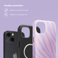 Selencia Coque arrière Vivid Tough avec MagSafe iPhone 13 - Zebra Light Pink Lilac