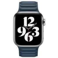 Apple Leather Link Apple Watch Series 1 á 9 / SE (38/40/41 mm) | Series 10 (42 mm) - Taille M/L - Baltic Blue