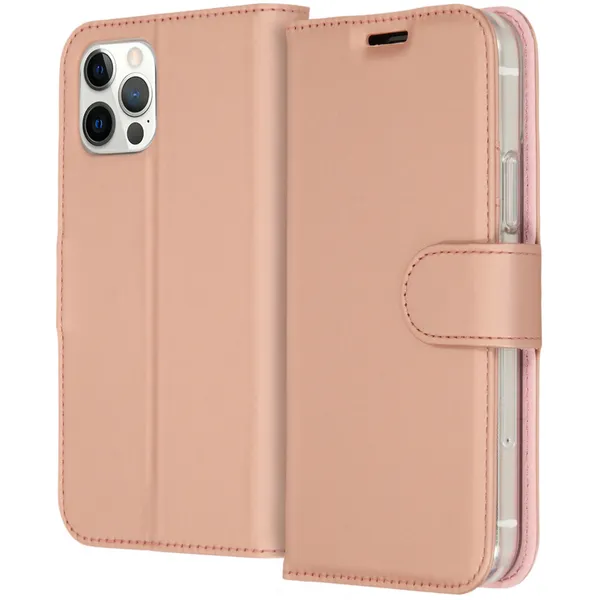 Accezz Étui de téléphone Wallet iPhone 12 (Pro) - Rose Champagne