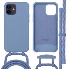 imoshion Coque arrière Color avec cordon amovible et MagSafe Apple iPhone 12 (Pro) - Ash Blue