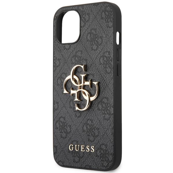 Guess Coque 4G Metal Logo Backcover iPhone 13 - Gris