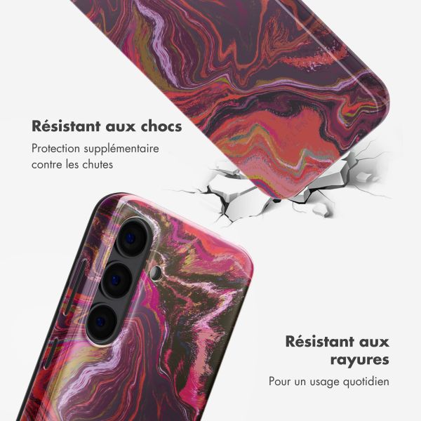 Selencia Coque arrière Vivid Tough Samsung Galaxy S24 - Marble Purple