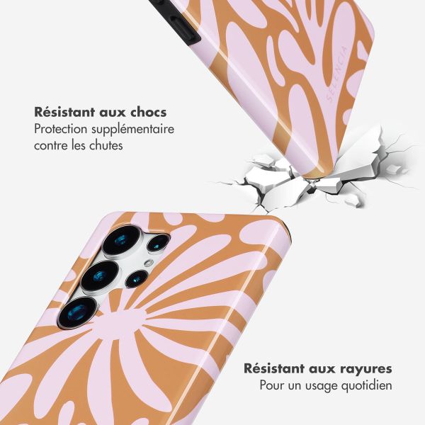 Selencia Coque arrière Vivid Samsung Galaxy S25 Ultra - Modern Bloom Pink