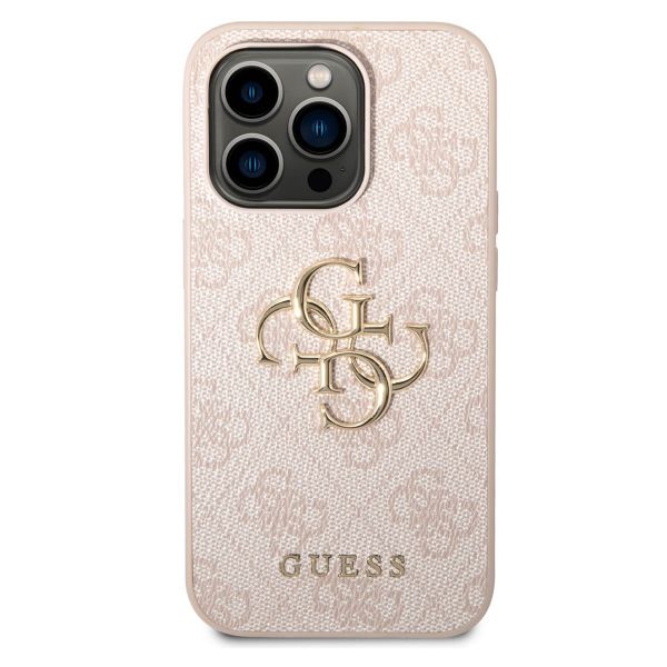 Guess Coque 4G Metal Logo Backcover iPhone 15 Pro - Rose