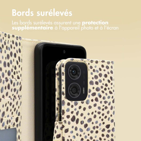 imoshion Étui de télephone portefeuille Design Motorola Moto G24 Power - Black And White Dots