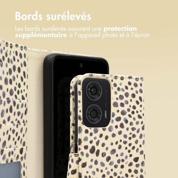 imoshion Étui de téléphone portefeuille Design Motorola Moto G24 Power - Black And White Dots