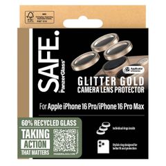 SAFE by PanzerGlass Protection Caméra iPhone 16 Pro / 16 Pro Max - Glitter Gold