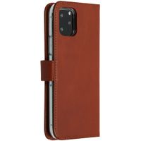 Selencia Étui portefeuille en cuir véritable Apple iPhone 11 Pro - Marron clair