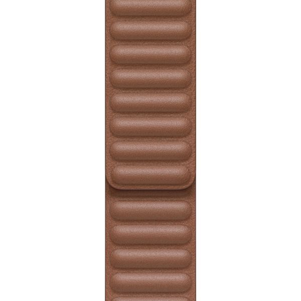 Apple Bracelet Leather Link Apple Watch Series 1 t/m 9 / SE (38/40/41 mm) | Series 10 / 11 (42 mm) - Taille M/L - Saddle Brown