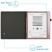 imoshion Étui de liseuse portefeuille en cuir végan Kobo Elipsa 2E - Rose Doré