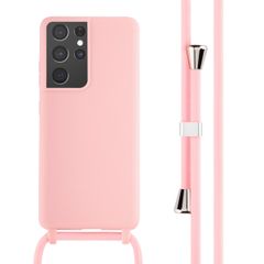 imoshion ﻿Coque en silicone avec cordon Samsung Galaxy S21 Ultra - Rose