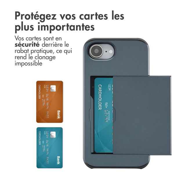 imoshion Coque arrière avec porte-cartes iPhone 16e - Bleu foncé