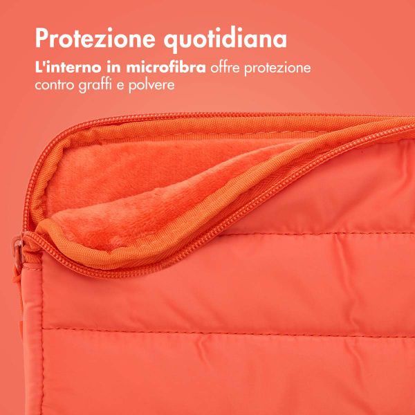 imoshion Pochette ordinateur Puffer 13-14 pouces - Apricot Crush Orange