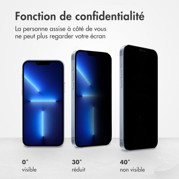 Accezz Protection d'écran en verre trempé Privacy Apple iPhone 13 Pro Max / 14 Plus