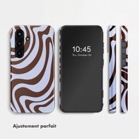 Selencia Coque arrière Vivid Samsung Galaxy S25 FE - Dream Swirl Chocolate