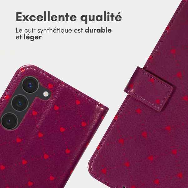 imoshion Étui de télephone portefeuille Design Samsung Galaxy S23 - Crush Check Coral Dust