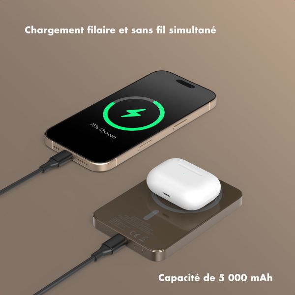 Selencia Powerbank Vivid 5 000 mAh - MagSafe et Qi2 - Desert Gold / Country Moo'd