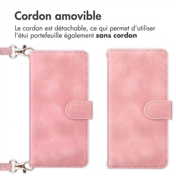 imoshion Etui de télephone portefeuille avec cordon Apple iPhone 17e / 16e - Rose