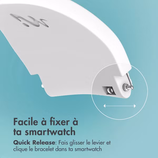 imoshion Bracelet en silicone souple - Connexion universelle 22 mm - Blanc