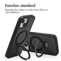 Accezz Coque Ring Stand avec MagSafe Apple iPhone 15 - Noir