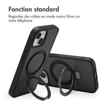 Accezz Coque Ring Stand avec MagSafe iPhone 15 - Noir