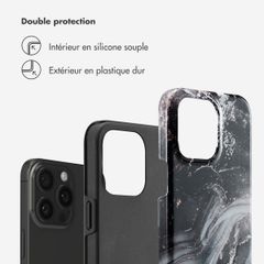 Selencia Coque arrière Vivid Apple iPhone 15 Pro Max - Chic Marble Black