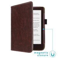 imoshion Étui de liseuse portefeuille en cuir végan Kobo Clara HD - Marron foncé