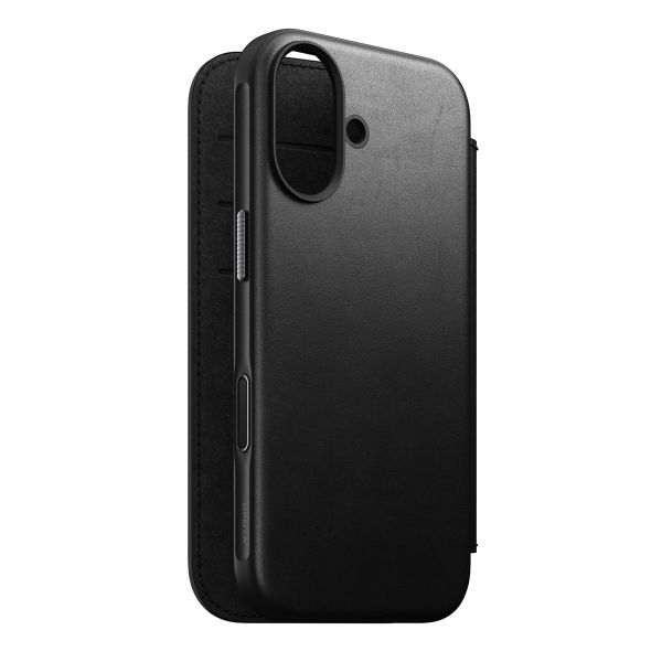 Nomad Étui de télephone portefeuille Modern Leather Folio Apple iPhone 17 - Noir