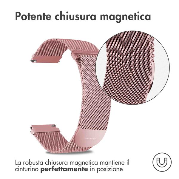 imoshion Bracelet magnétique milanais Samsung Galaxy Watch 7 40/44 mm - Rose