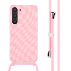 imoshion Coque design en silicone avec cordon Samsung Galaxy S23 Plus - Retro Pink