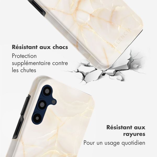 Selencia Coque arrière Vivid Samsung Galaxy A16 - Golden Beige Marble